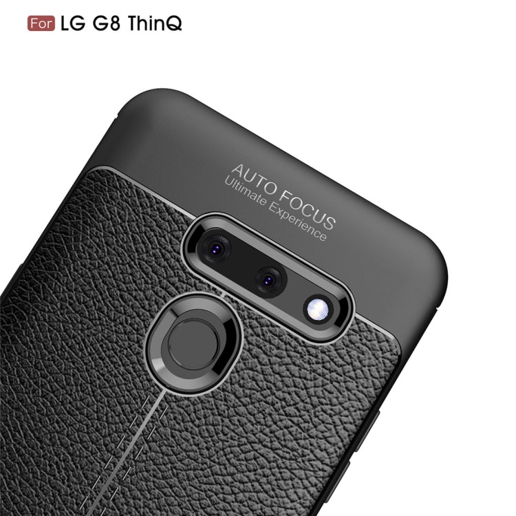 Litchi Texture TPU Shockproof Case for LG G8 ThinQ (Red)
