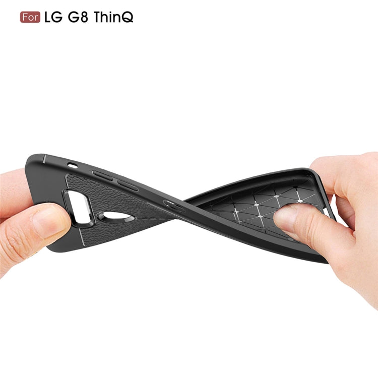 Litchi Texture TPU Shockproof Case for LG G8 ThinQ (Red)