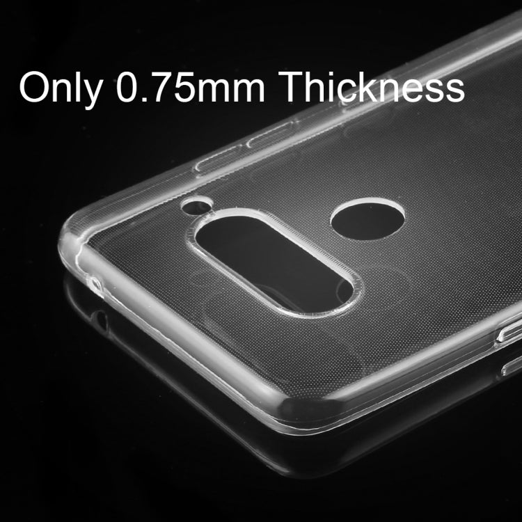 50 PCS 0.75mm Transparent TPU Case for LG V40 ThinQ