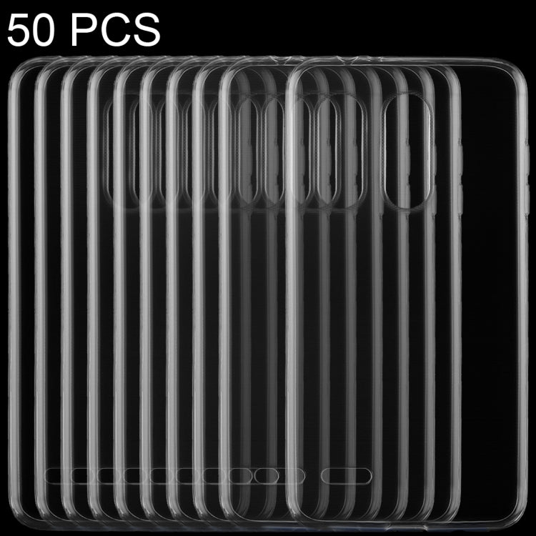 50 PCS 0.75mm Transparent TPU Case for LG K11 (2018)