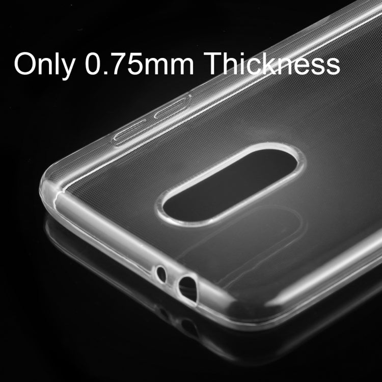 50 PCS 0.75mm Transparent TPU Case for LG K11 (2018)