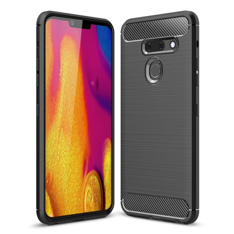 Brushed Texture Carbon Fiber Shockproof TPU Case for LG G8 ThinQ