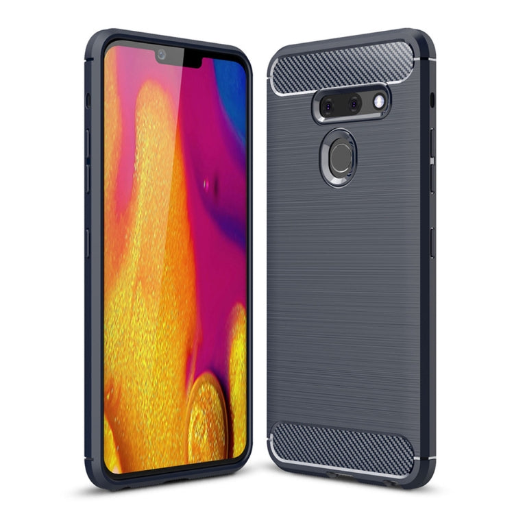 Brushed Texture Carbon Fiber Shockproof TPU Case for LG G8 ThinQ