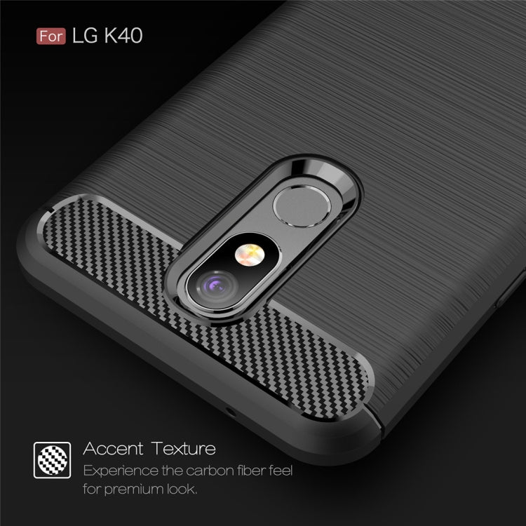Brushed Texture Carbon Fiber TPU Case for LG K40