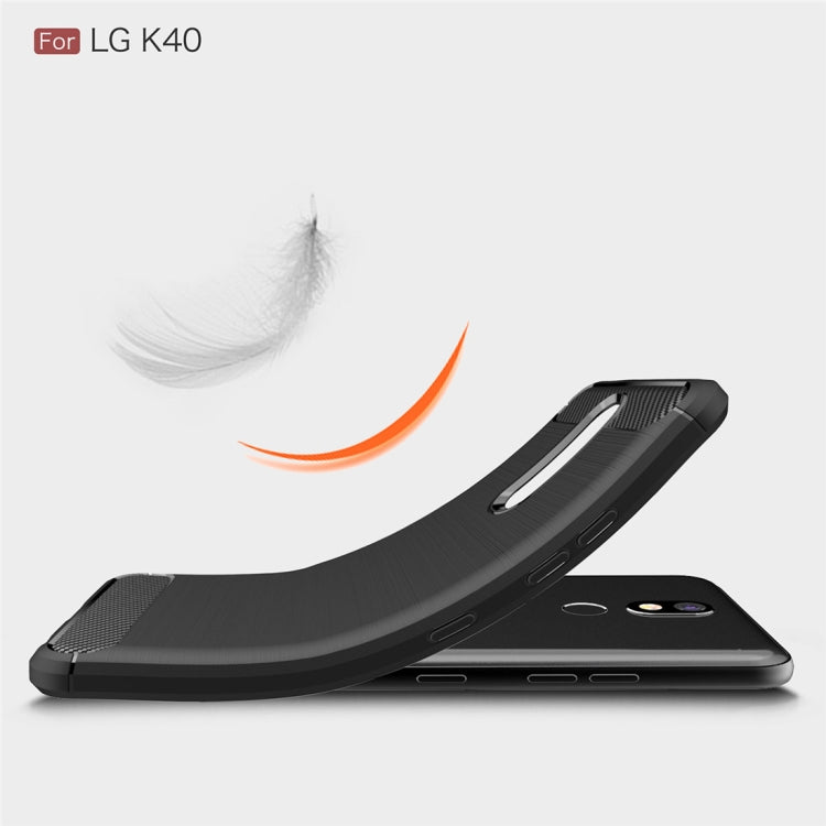 Brushed Texture Carbon Fiber TPU Case for LG K40