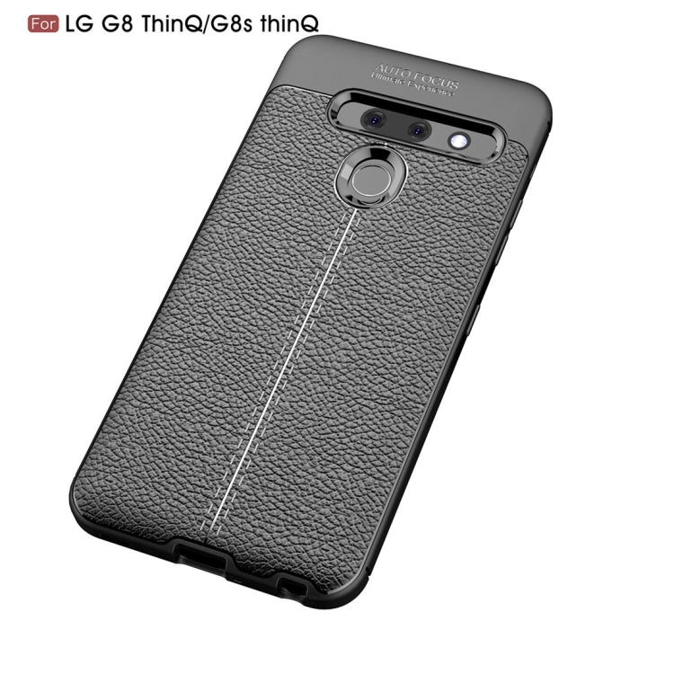 Litchi Texture TPU Shockproof Case for LG G8 ThinQ(Black)