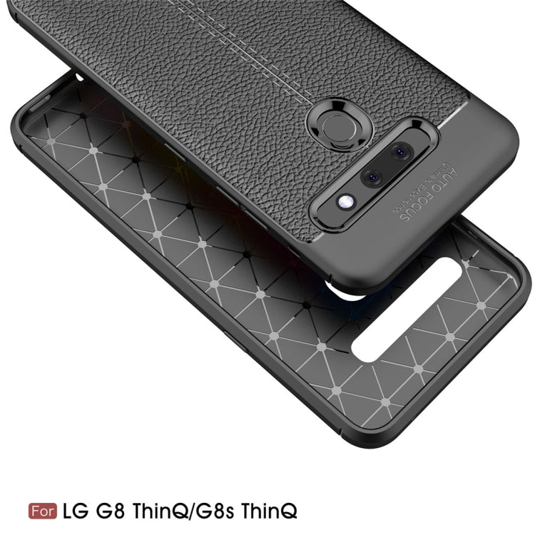 Litchi Texture TPU Shockproof Case for LG G8 ThinQ(Black)