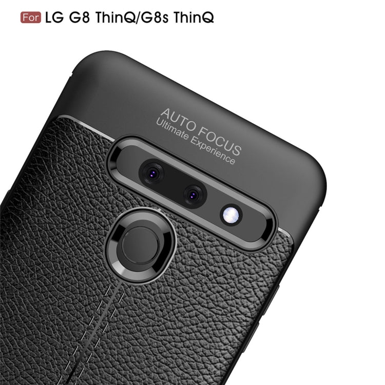 Litchi Texture TPU Shockproof Case for LG G8 ThinQ(Black)