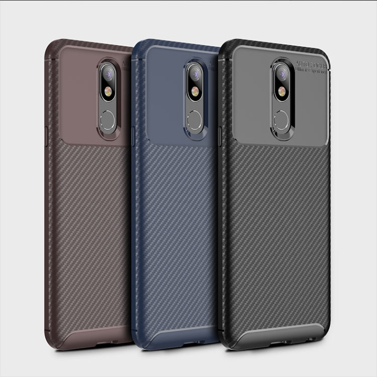 Carbon Fiber Texture Shockproof TPU Case for LG K40 (Black)