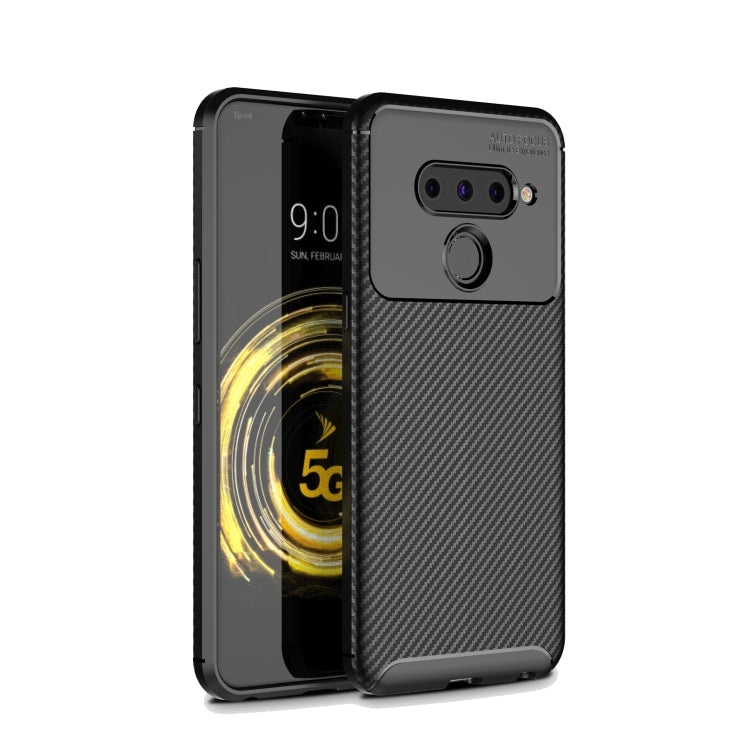 Beetle Series Carbon Fiber Texture Shockproof TPU Case for LG V50