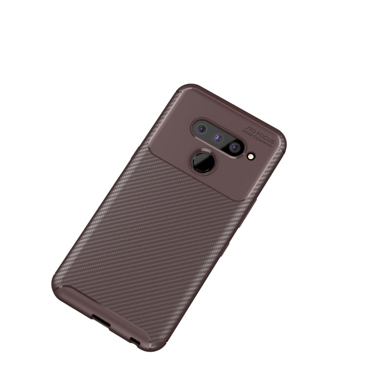 Beetle Series Carbon Fiber Texture Shockproof TPU Case for LG V50