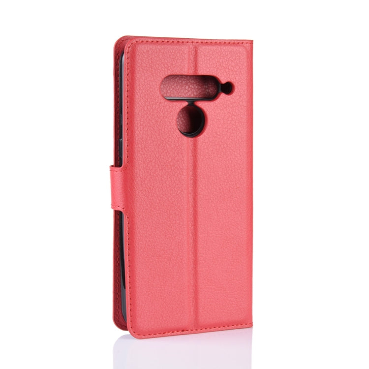 Litchi Texture Horizontal Flip Leather Case for LG V50 ThinQ 5G, with Wallet & Holder & Card Slots