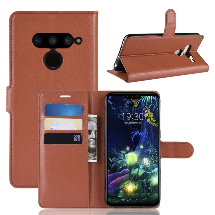 Litchi Texture Horizontal Flip Leather Case for LG V50 ThinQ 5G, with Wallet & Holder & Card Slots