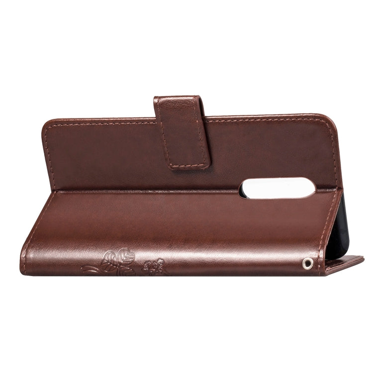 Lucky Clover Pressed Flowers Pattern Leather Case for LG Q9, with Holder & Card Slots & Wallet & Hand Strap