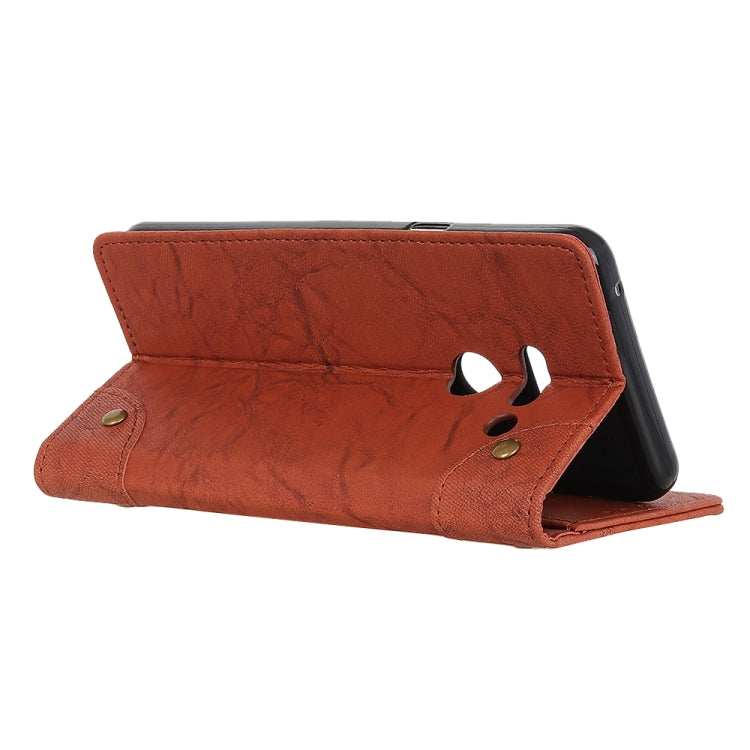 Copper Buckle Retro Crazy Horse Texture Horizontal Flip Leather Case for LG G8s ThinQ, with Holder & Card Slots& Wallet