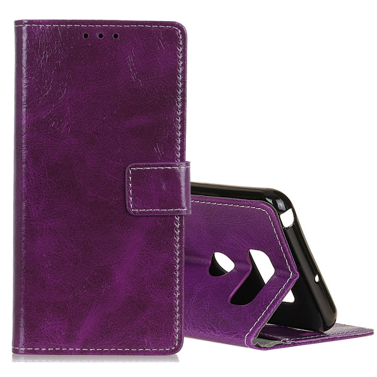 Retro Crazy Horse Texture Horizontal Flip Leather Case for LG K50, with Holder & Card Slots & Photo Frame