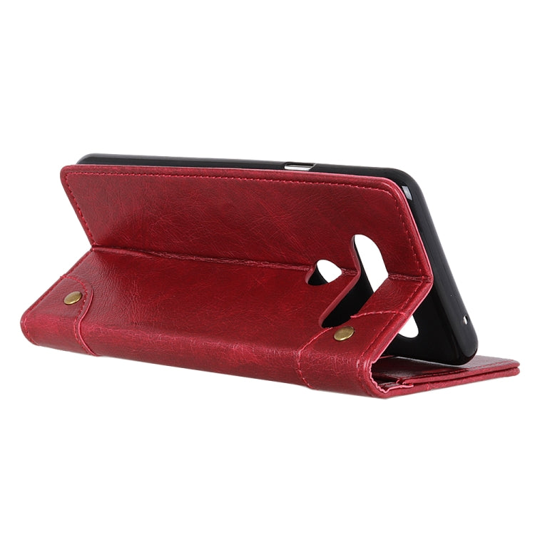 Copper Buckle Nappa Texture Horizontal Flip Leather Case for LG K50, with Holder & Card Slots & Wallet