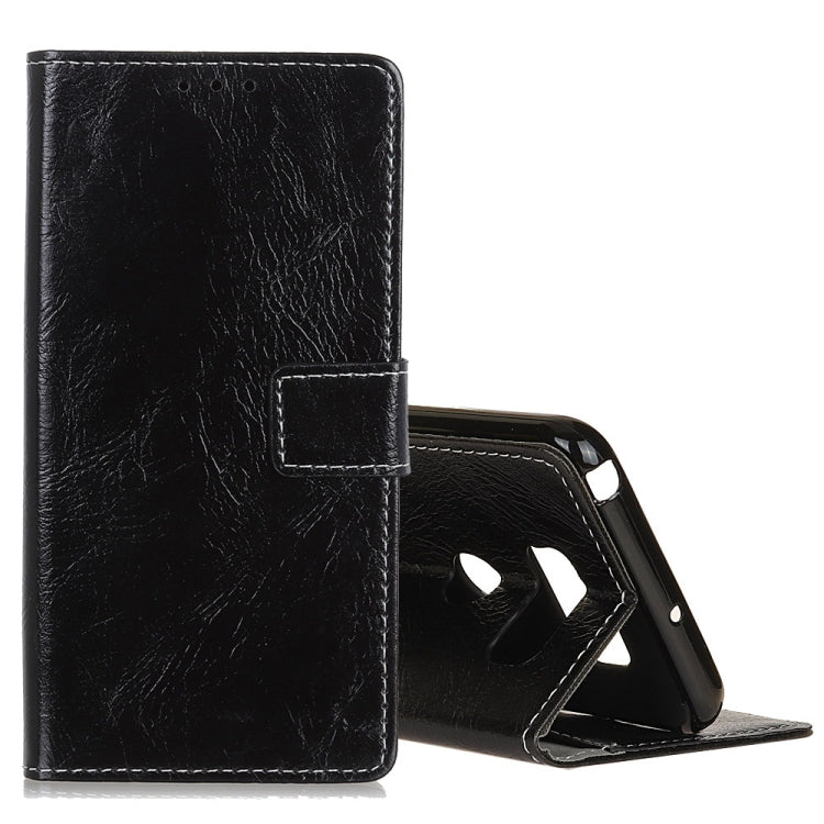 Retro Crazy Horse Texture Horizontal Flip Leather Case for LG Q60, with Holder & Card Slots & Photo Frame