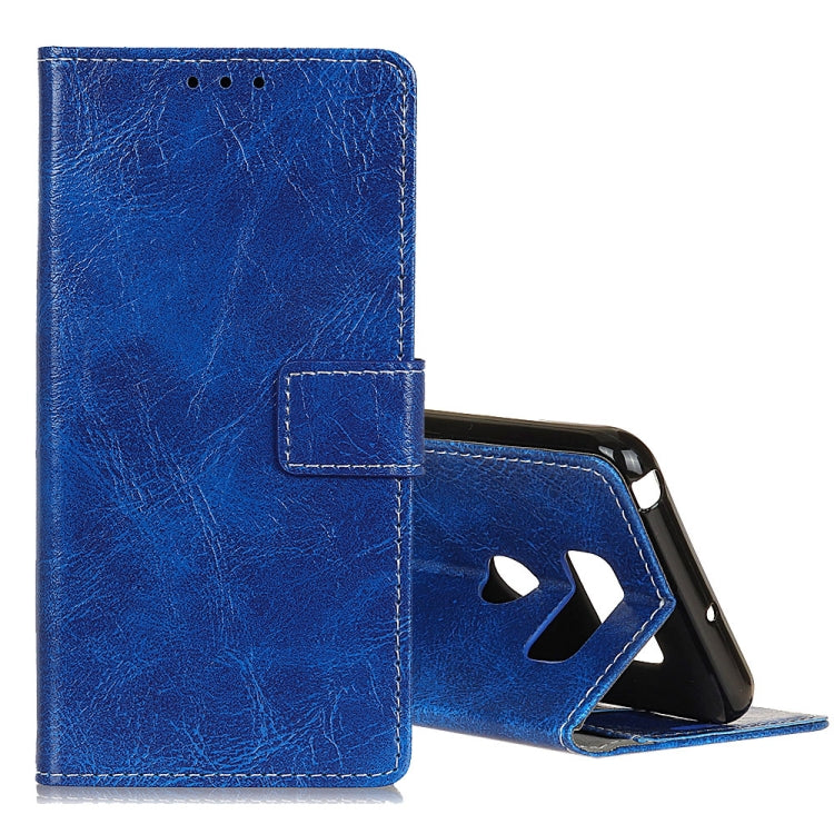 Retro Crazy Horse Texture Horizontal Flip Leather Case for LG Q60, with Holder & Card Slots & Photo Frame