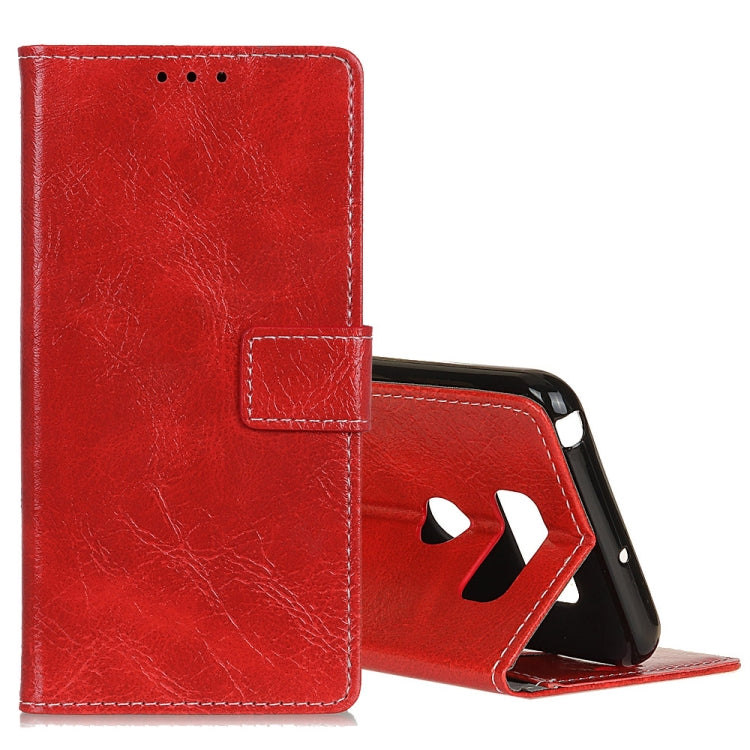 Retro Crazy Horse Texture Horizontal Flip Leather Case for LG Q60, with Holder & Card Slots & Photo Frame