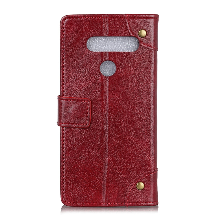 Copper Buckle Nappa Texture Horizontal Flip Leather Case for LG V50 ThinQ 5G, with Holder & Card Slots & Wallet