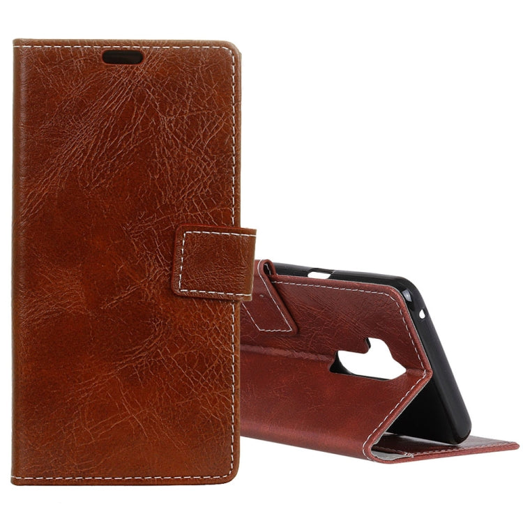 For LG G7 ThinQ Retro Crazy Horse Texture Horizontal Flip Leather Case with Holder & Card Slots & Wallet & Photo & Environmental PU