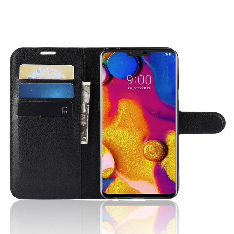 Litchi Texture Horizontal Flip Leather Case for LG V40 ThinQ, with Holder & Card Slots & Wallet
