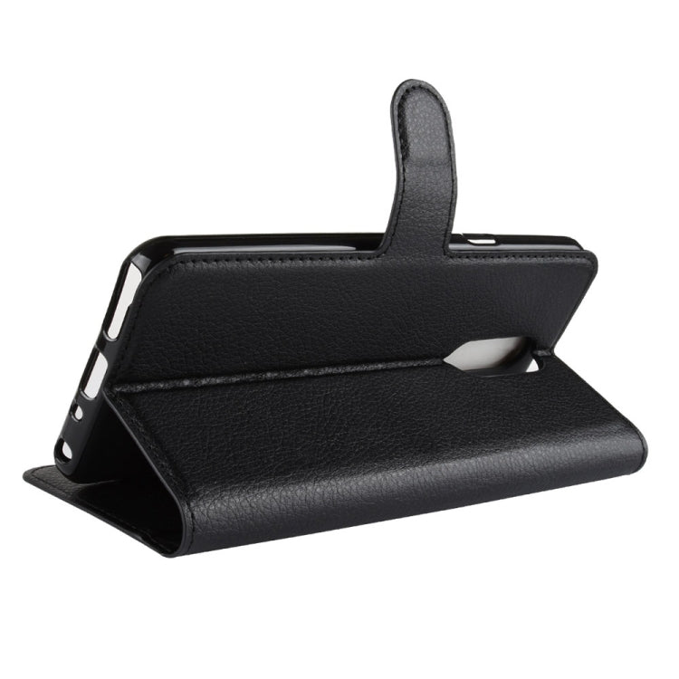 Litchi Texture Horizontal Flip Leather Case for LG Q Stylo 4, with Wallet & Holder & Card Slots