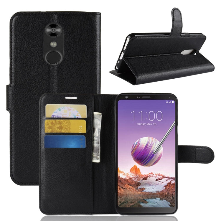 Litchi Texture Horizontal Flip Leather Case for LG Q Stylo 4, with Wallet & Holder & Card Slots