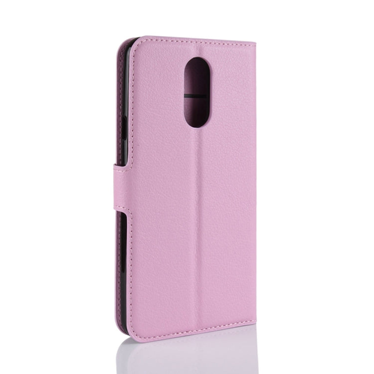 Litchi Texture Horizontal Flip Leather Case for LG Q Stylo 4, with Wallet & Holder & Card Slots