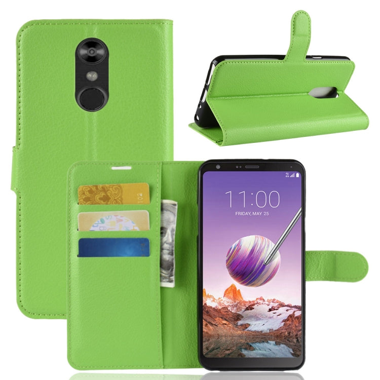 Litchi Texture Horizontal Flip Leather Case for LG Q Stylo 4, with Wallet & Holder & Card Slots