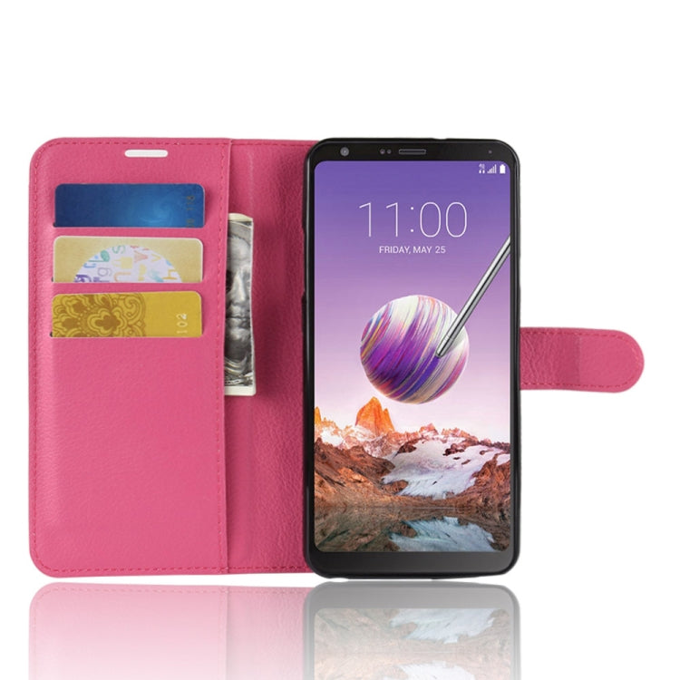 Litchi Texture Horizontal Flip Leather Case for LG Q Stylo 4, with Wallet & Holder & Card Slots