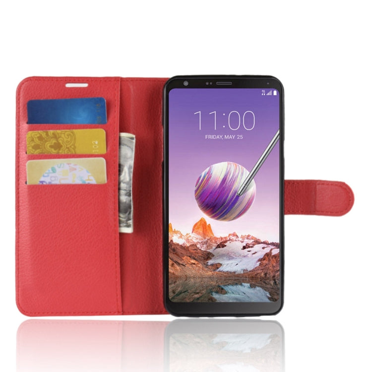 Litchi Texture Horizontal Flip Leather Case for LG Q Stylo 4, with Wallet & Holder & Card Slots