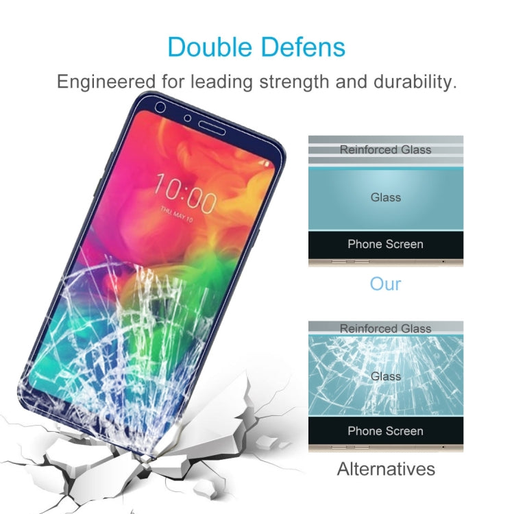 100 PCS 9H 2.5D Tempered Glass Film for LG Q7