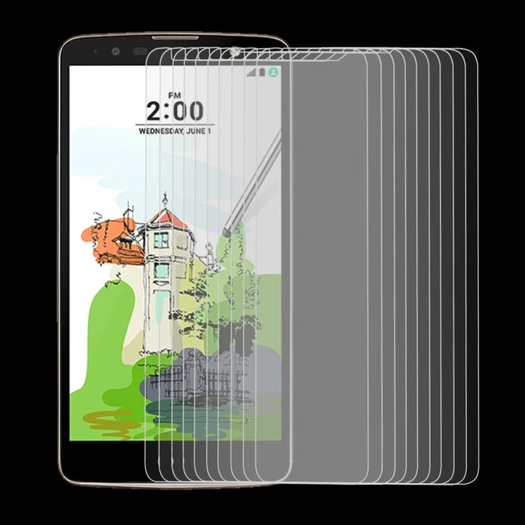 10 PCS 9H 2.5D Tempered Glass Film for LG Stylus 2 Plus