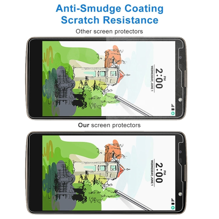 50 PCS 9H 2.5D Tempered Glass Film for LG Stylus 2 Plus