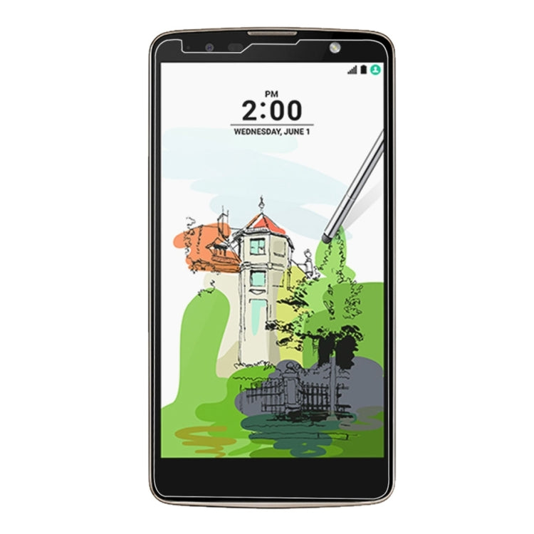 100 PCS 9H 2.5D Tempered Glass Film for LG Stylus 2 Plus