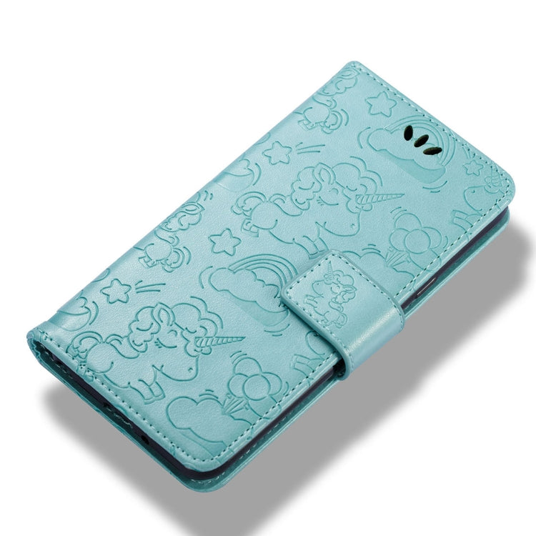 For LG Q6 Pressed Horse Cloud Print Horizontal Flip Leather Case with Holder & Card Slots & Wallet & Lanyard