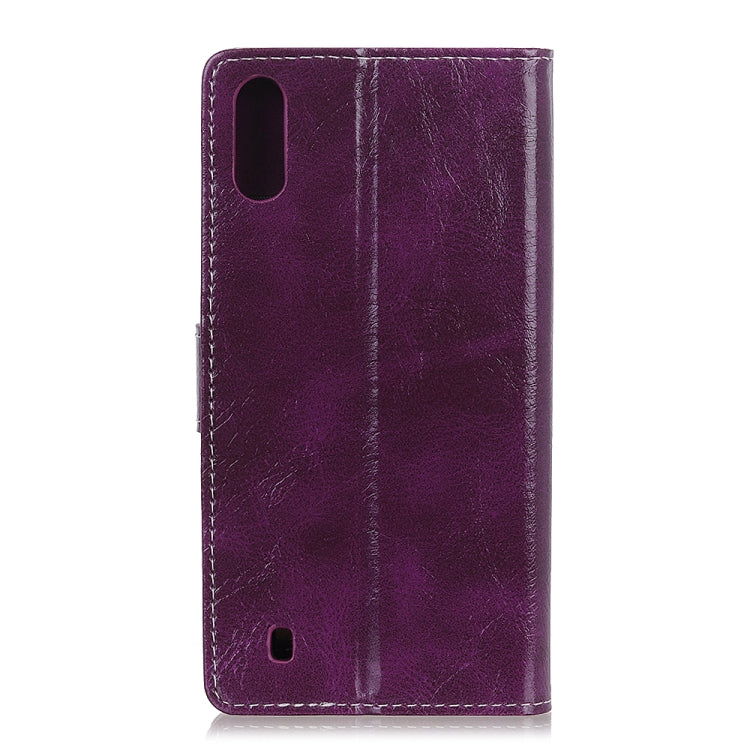 Retro Crazy Horse Texture Horizontal Flip Leather Case For Galaxy A10,with Holder & Card Slots & Wallet & Photo & Environmental PU