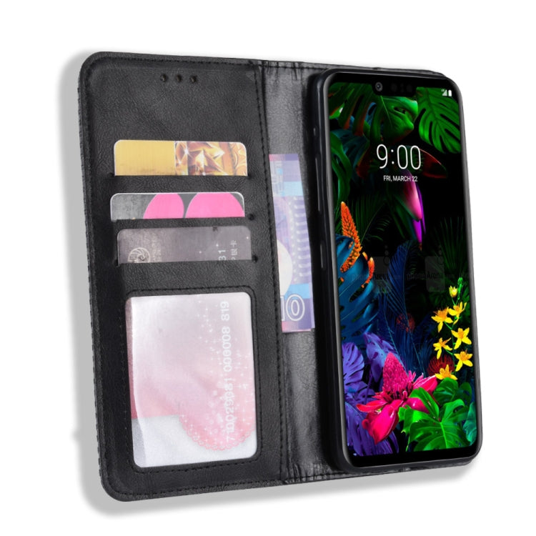 Magnetic Buckle Retro Texture Horizontal Flip Leather Case for LG G8 ThinQ, with Holder & Card Slots & Wallet