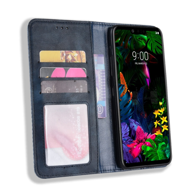 Magnetic Buckle Retro Texture Horizontal Flip Leather Case for LG G8 ThinQ, with Holder & Card Slots & Wallet