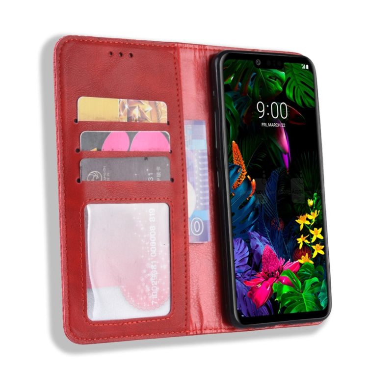 Magnetic Buckle Retro Texture Horizontal Flip Leather Case for LG G8 ThinQ, with Holder & Card Slots & Wallet