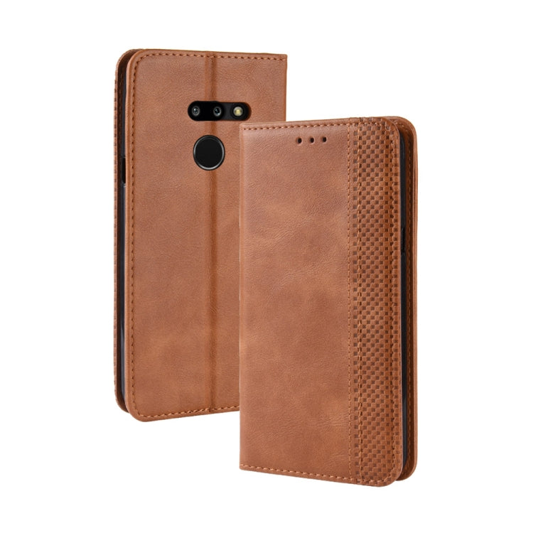 Magnetic Buckle Retro Texture Horizontal Flip Leather Case for LG G8 ThinQ, with Holder & Card Slots & Wallet