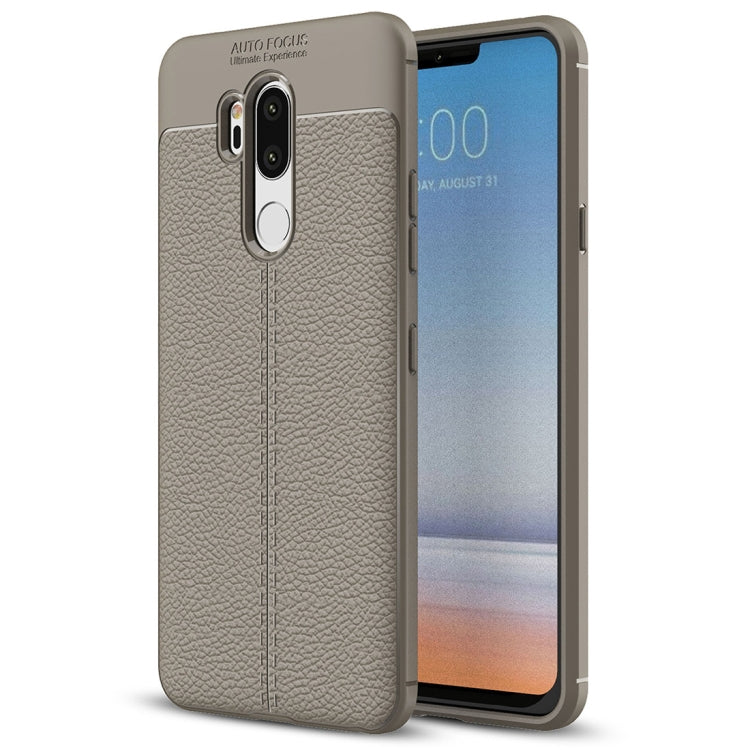 For LG G7 ThinQ Litchi Texture Soft TPU Protective Back Cover Case