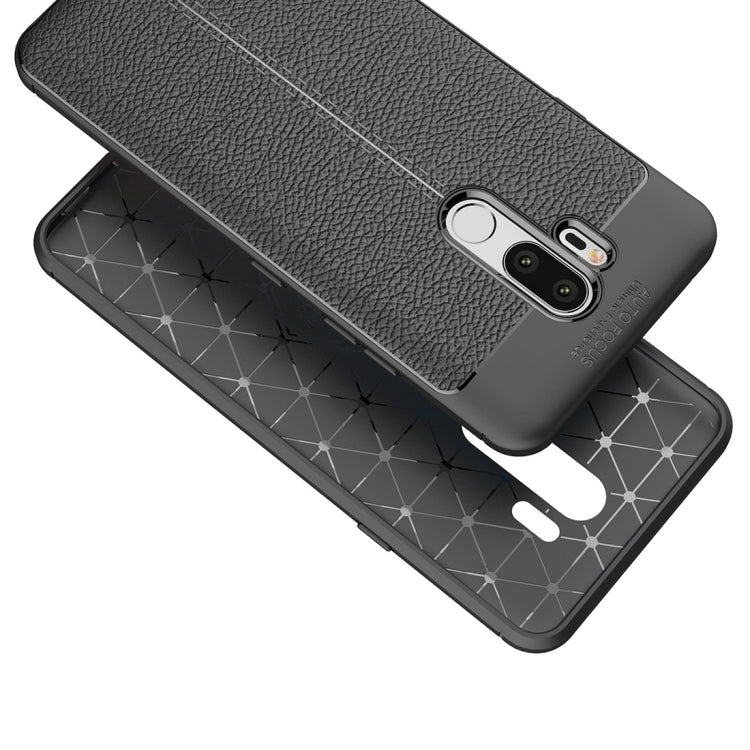 For LG G7 ThinQ Litchi Texture Soft TPU Protective Back Cover Case