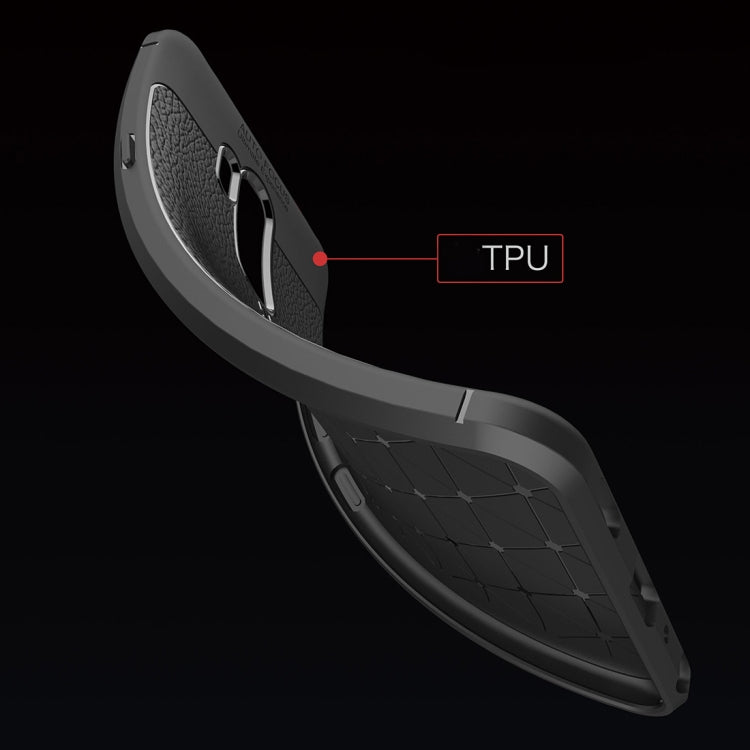 For LG G7 ThinQ Litchi Texture Soft TPU Protective Back Cover Case