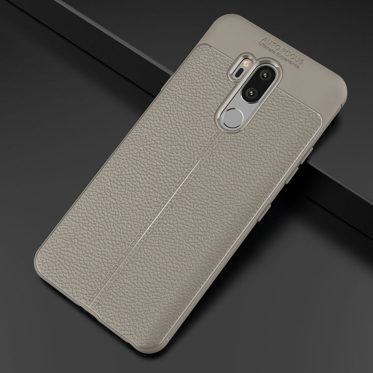 For LG G7 ThinQ Litchi Texture Soft TPU Protective Back Cover Case
