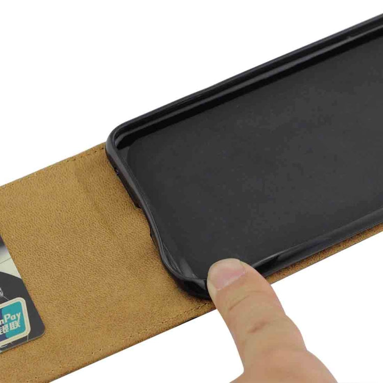 For LG V30 TPU Business Style Vertical Flip Protective Leather Case with Card Slot (Black)