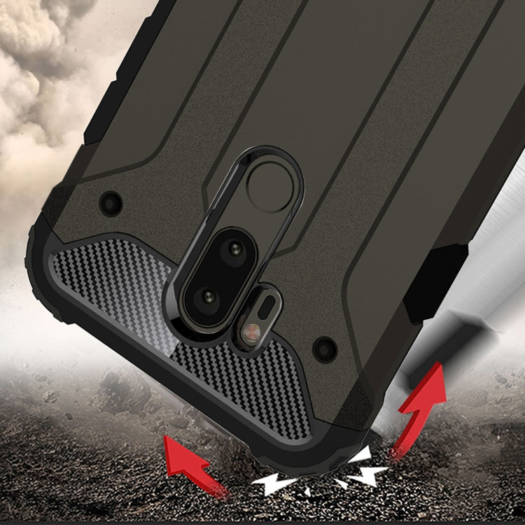 For LG G7 ThinQ Full-body Rugged TPU + PC Combination Back Cover Case