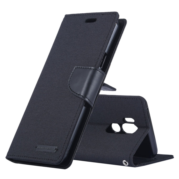 GOOSPERY CANVAS DIARY Canvas Texture Horizontal Flip Leather Case for LG G7 ThinQ, with Holder & Card Slots & Wallet